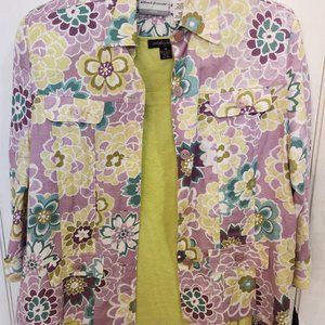Alfred Dunner floral jacket - Size 10P